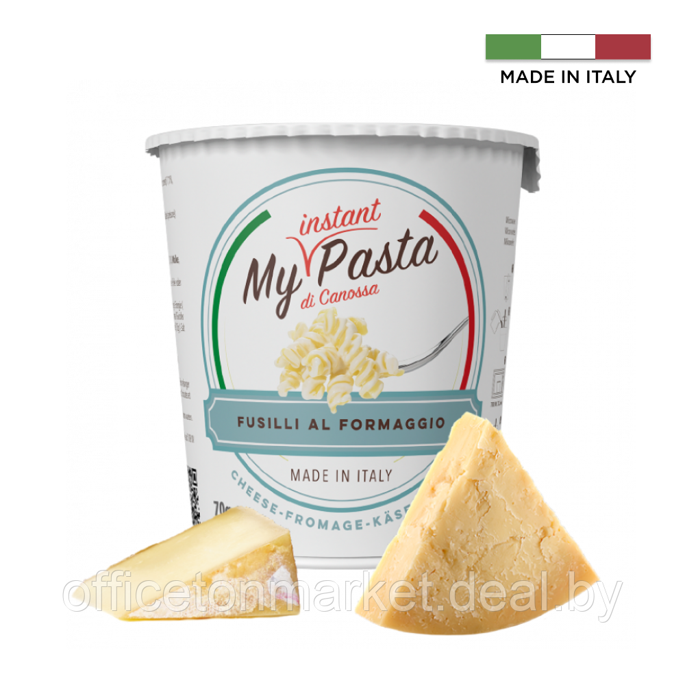 Паста фузилли "My instant pasta" со вкусом сыра, 70 г - фото 1 - id-p178534751