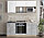 Кухня Интерлиния Мила 1,7 Вт белый/бетон, фото 2
