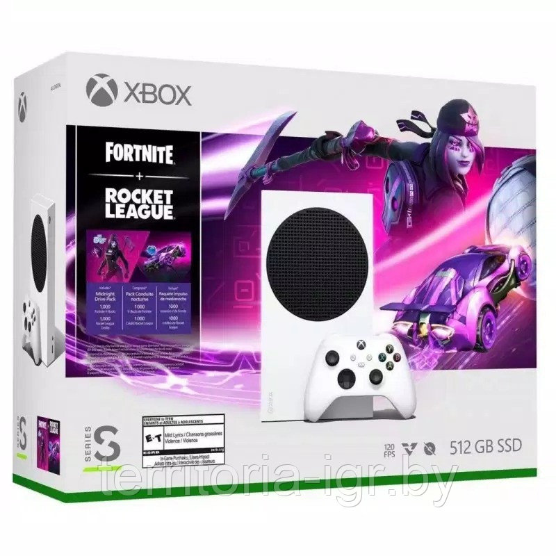 Игровая приставка Xbox Series S Fortnite + Rocket League Microsoft - фото 1 - id-p188427047