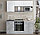 Кухня Интерлиния Мила Лайт 1,7 Вт белый/бетон, фото 2