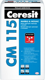 Ceresit CM 115 Белый клей для мрамора и мозаики 25кг - фото 1 - id-p188430268
