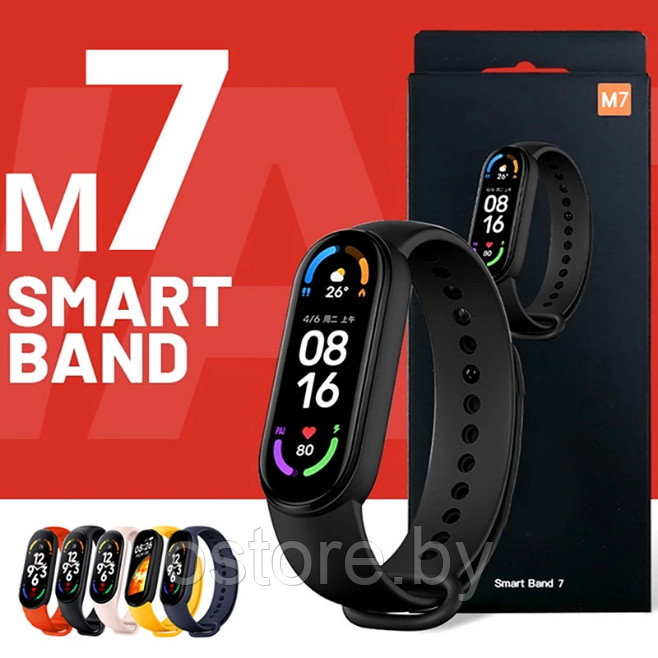 Фитнес-трекер Xiaomi Mi Band 7 (Replica) фитнес-браслет часы M7 Smart Band