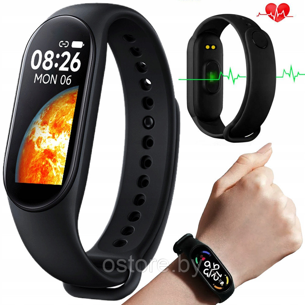 Фитнес-трекер M7 Smart Band фитнес-браслет часы Xiaomi Mi Band 7 (Replica) - фото 2 - id-p188372535