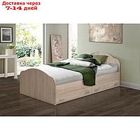 Кровать на уголках №1 с ящиками, 900 × 2000 мм, цвет ясень шимо светлый