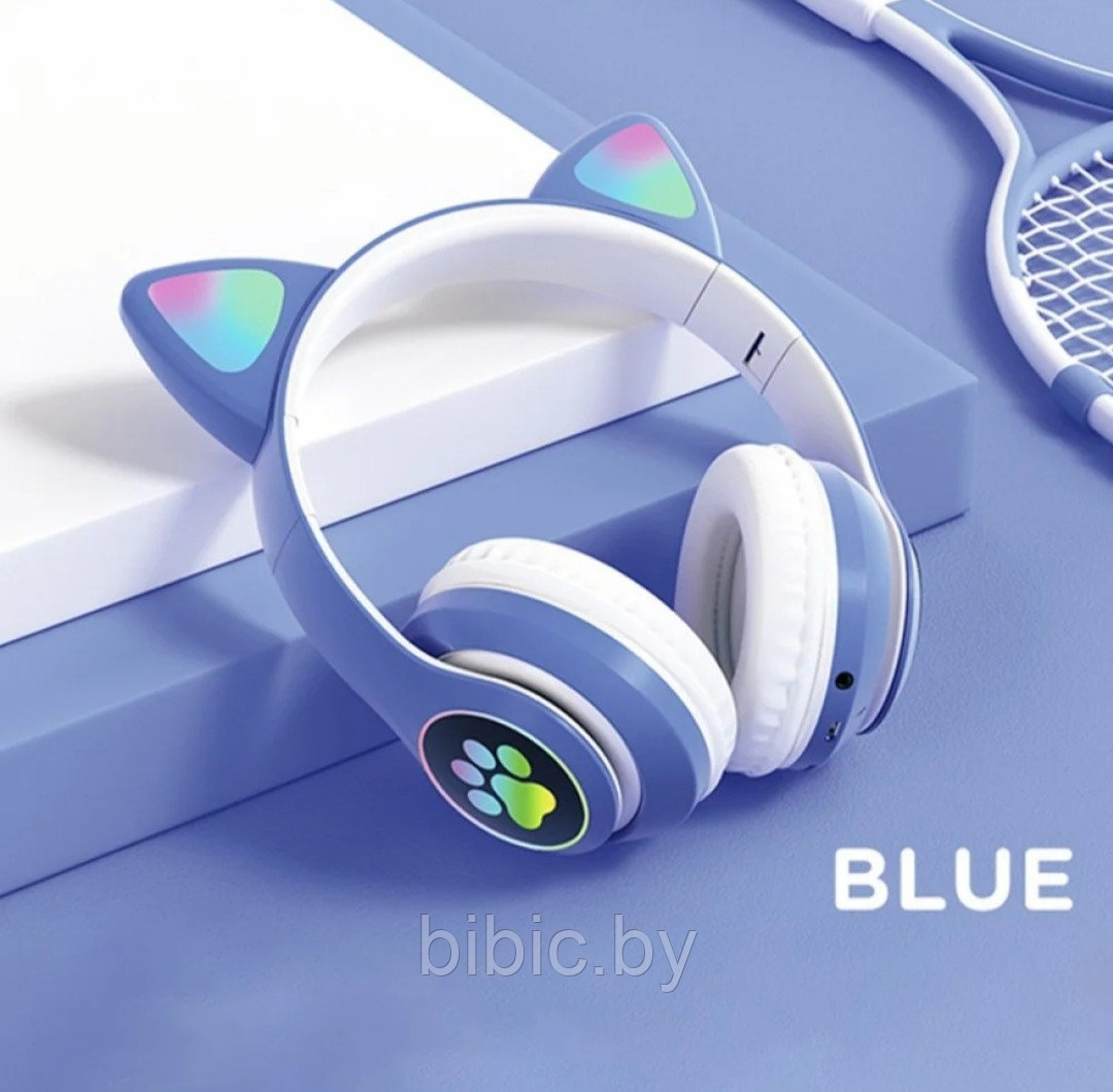 Наушники Bluetooth складные Cat STN-28 с микрофоном, MP3, AUX, TF, FM-радио с подсветкой, с защитой от влаги - фото 9 - id-p184802236