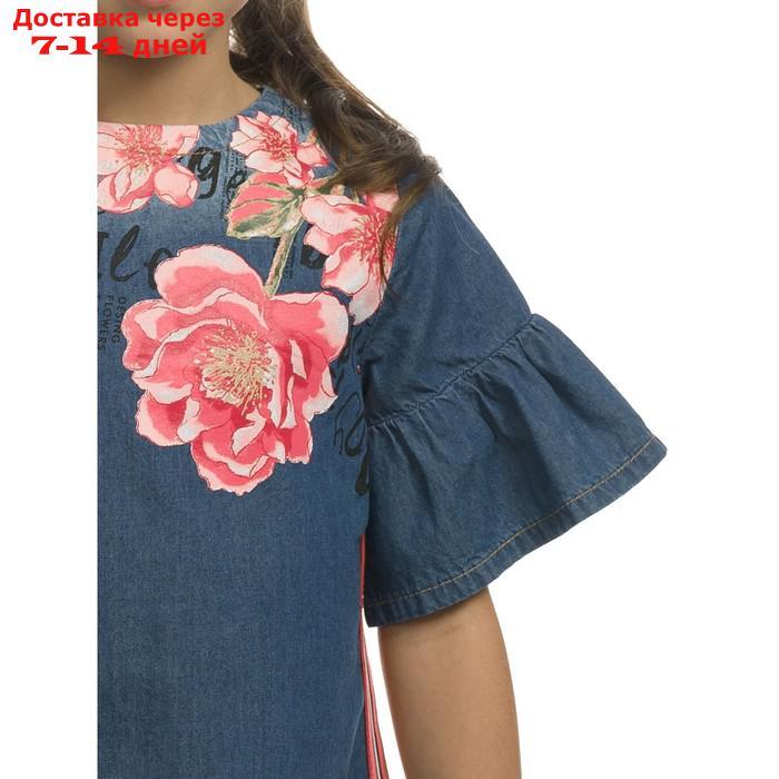 Платье для девочек, рост 98 см, цвет синий - фото 6 - id-p188409619