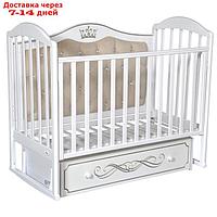 Кроватка Oliver Camilla Elegance Premium, универсальный маятник, ящик, цвет белый