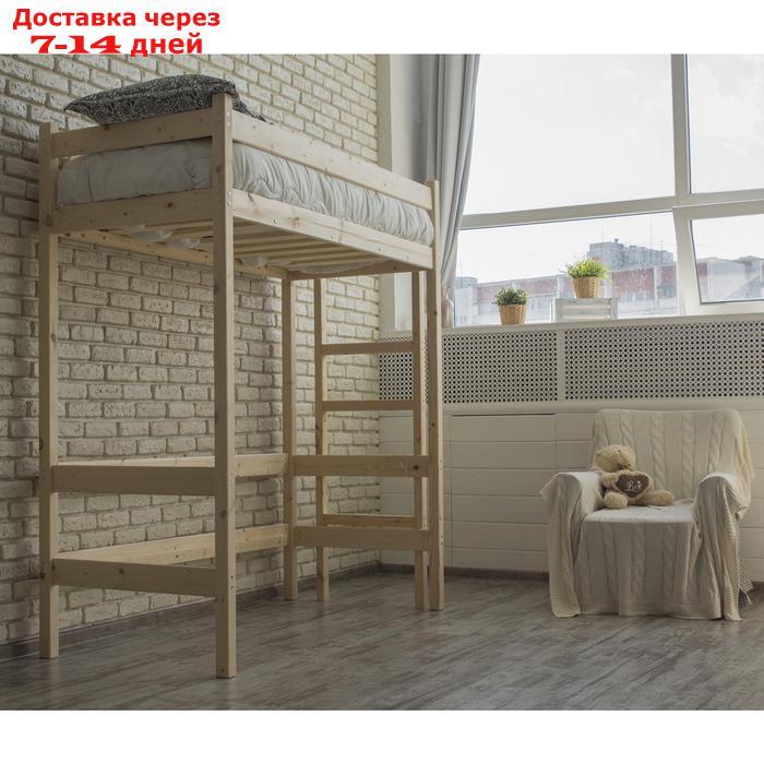 Кровать-чердак "Л1", 70 × 160 см, цвет сосна - фото 1 - id-p188406818