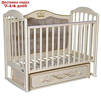 Кровать детская Bellini Silvia Elegance Premium мягкая спинка, маятник, цвет слоновая кость 513902