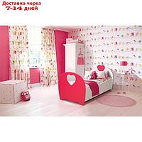 Кровать детская "Сердце", 700 × 1400 мм, цвет белый/красный