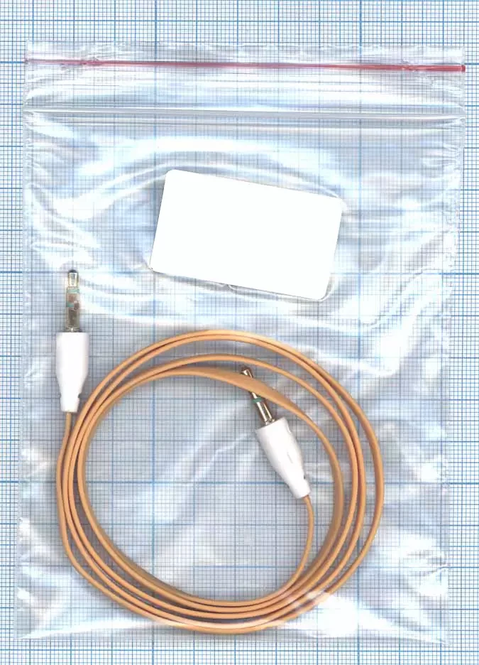 Аудио кабель Jack 3.5 - Jack 3.5, 1м (плоский кабель), оранжевый