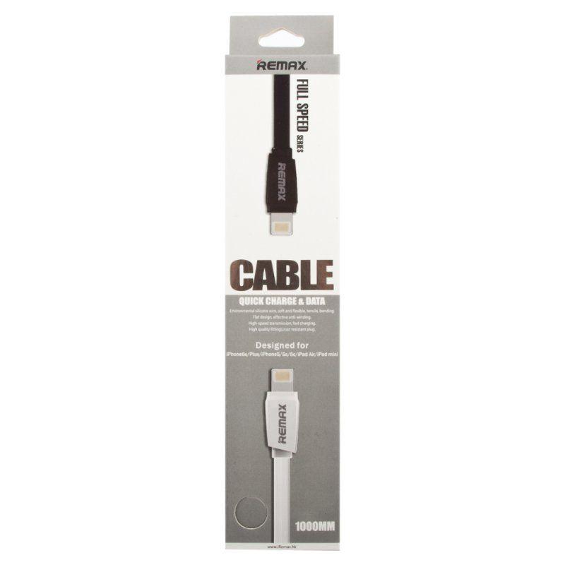 USB Дата-кабель Remax Full Speed Cable для Apple 8-pin, 1 метр, белый
