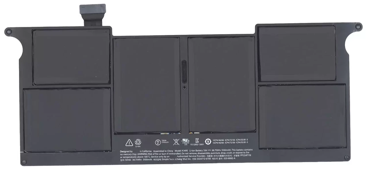 Аккумулятор (батарея) для ноутбука Apple MacBook Air 11.6 inch A1465 A1495 5100мАч, 7.6В
