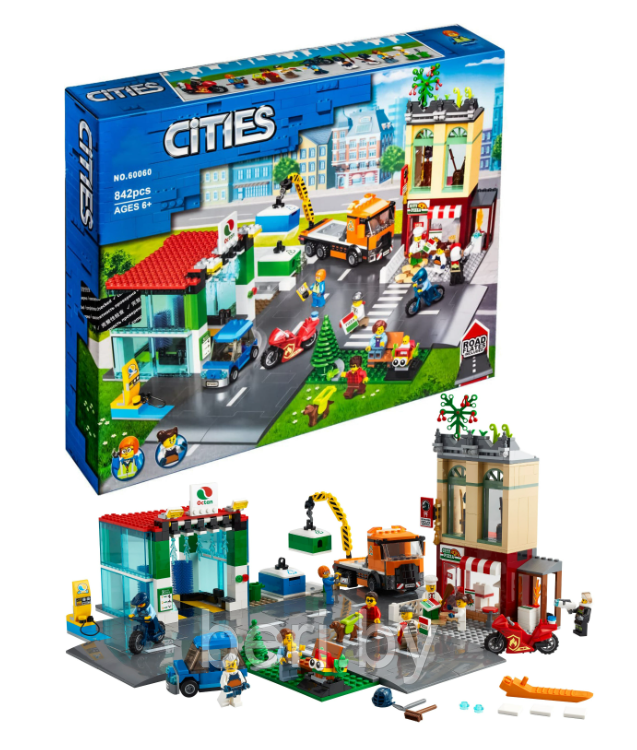 Конструктор Lari City "Центр города", Аналог LEGO City 60292, 842 детали - фото 9 - id-p188385908