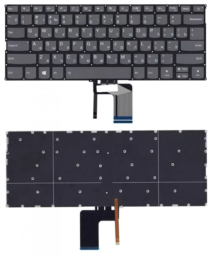 Клавиатура для ноутбука Lenovo Yoga 720-13ISK, черная с подсветкой - фото 1 - id-p188439818