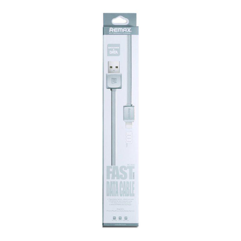 USB кабель Remax Fast Data Lightning Series Cable RC-008i для Apple 8-pin, серый