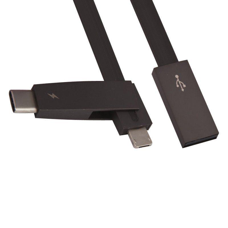 USB кабель 3 в 1 Remax Linyo 3 in 1 Cable RC-072th для Apple 8-pin, MicroUSB, USB Type-C, красный