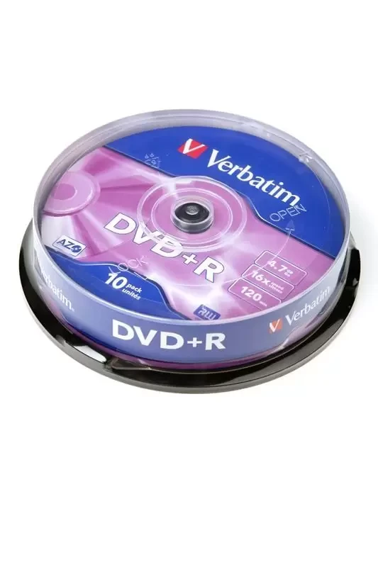 Записываемый компакт-диск Verbatim 43498 DVD-R 4.7Gb 16x CB/10, 1 штука