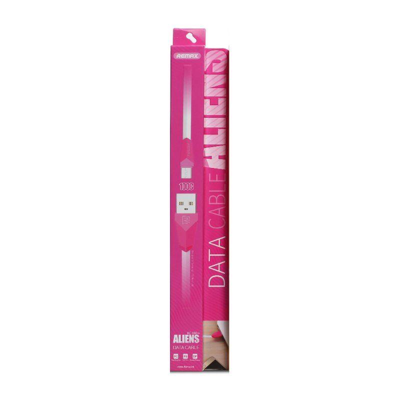 USB кабель Remax Alien Series Cable RC-030m MicroUSB, розовый