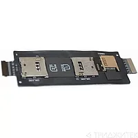 Коннектор SIM-карты для и карты памяти Asus ZenFone 2 (ZE550ML, ZE551ML)