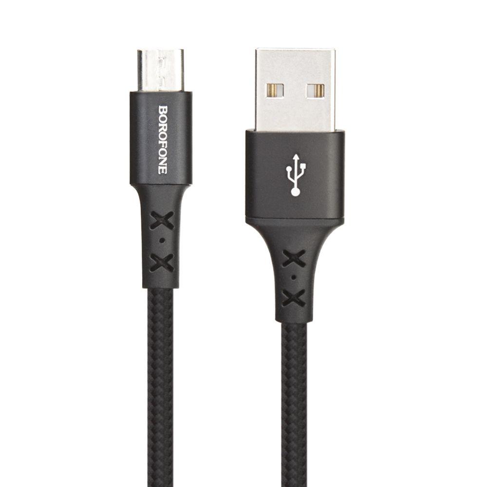 USB кабель Borofone BX20 Enjoy Charging Data Cable For Micro, черный