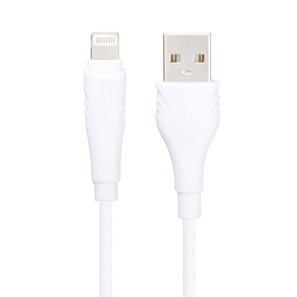 USB кабель Borofone BX18 Optimal Charging Data Cable For Lightning, 1 метр, белый