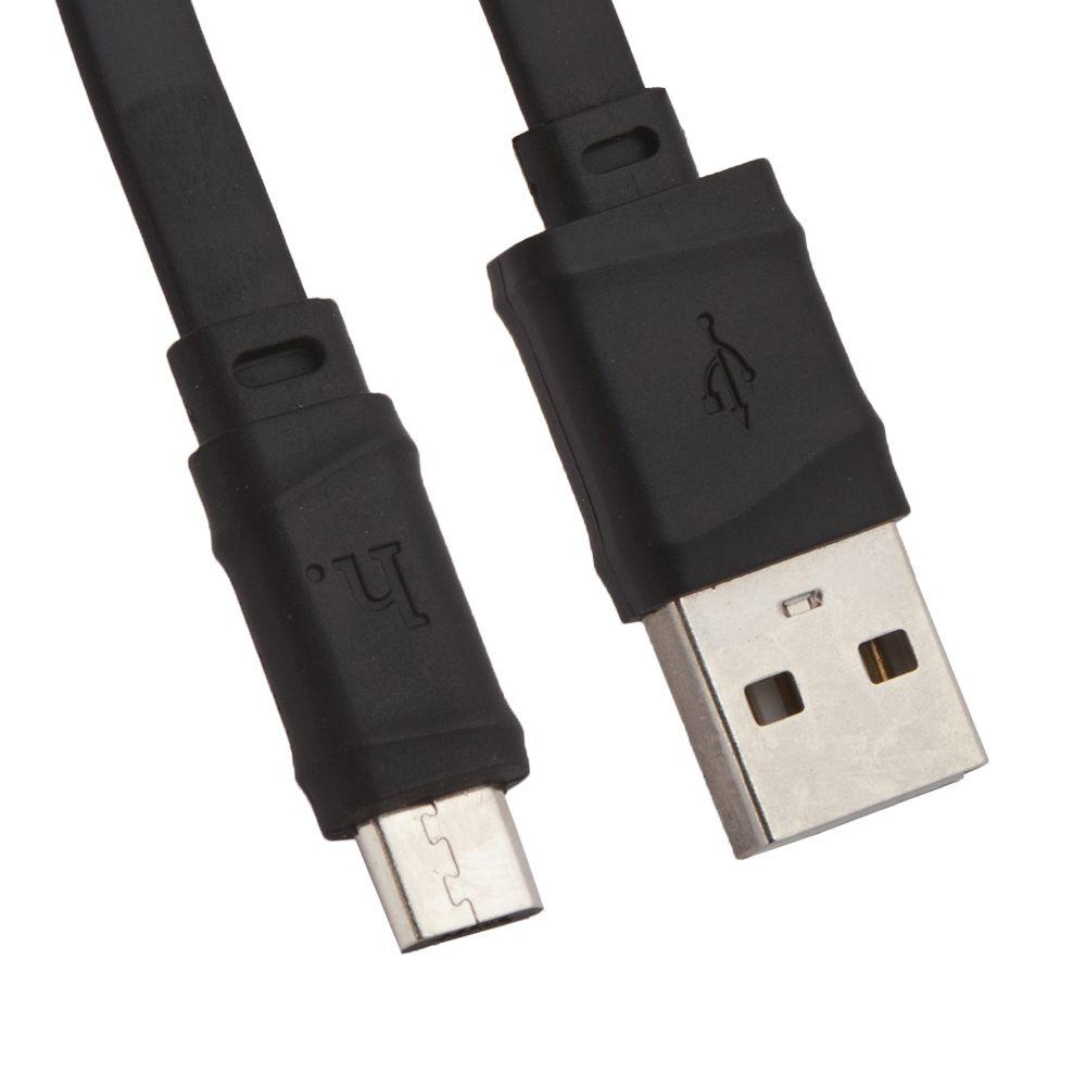 USB кабель Hoco X5 Bamboo Micro Charging Cable, 1 метр, черный