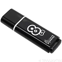 USB Flash 8GB SmartBuy Glossy, черный