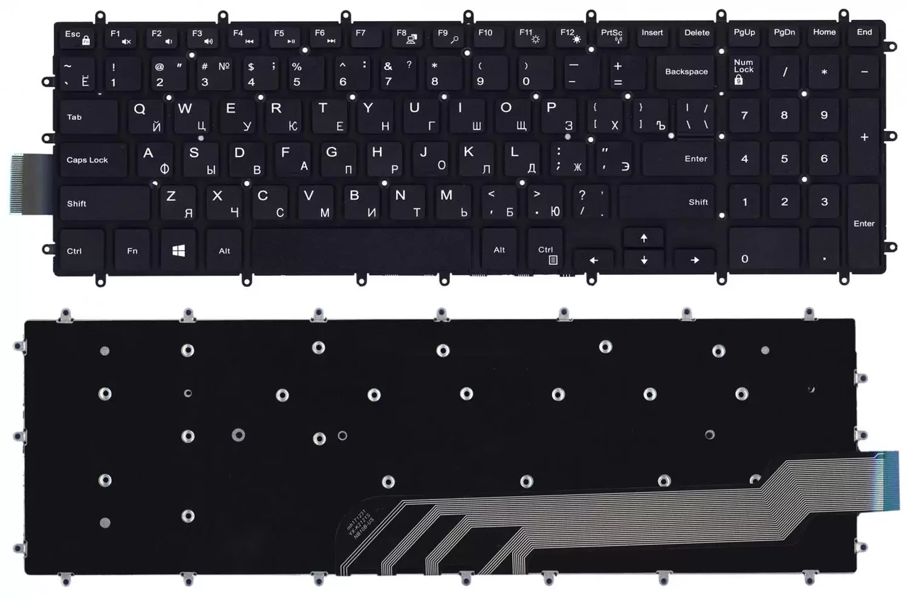 Клавиатура для ноутбука Dell Vostro 15-3583, черная