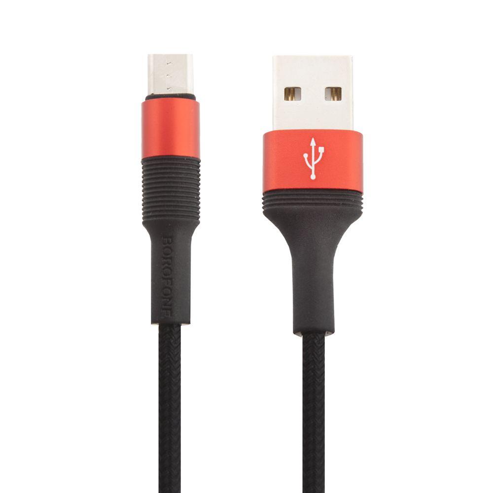 USB кабель Borofone BX21 Outstanding Charging Data Cable For Micro, красный