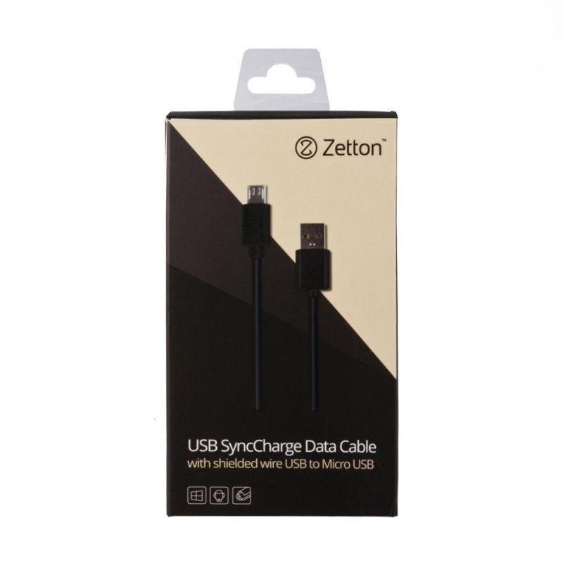USB кабель передачи данных Zetton усиленный разъем MicroUSB (ZTUSB2LWMC)