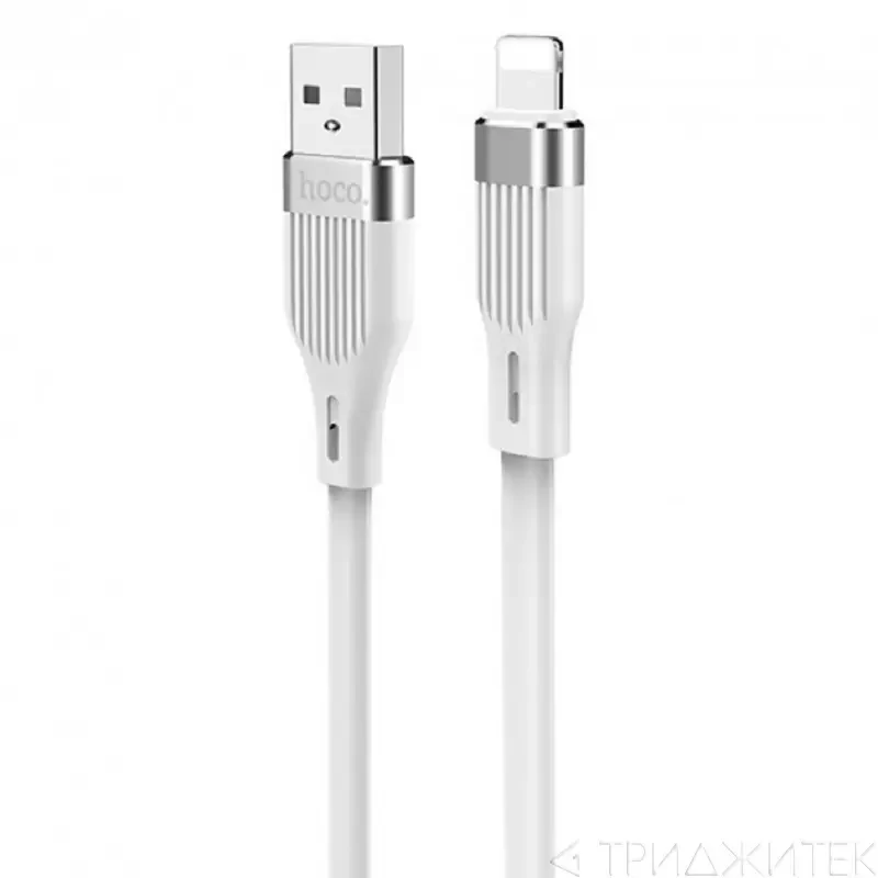 Кабель USB Hoco U72 Forest Silicone charging Cable for Lightning, белый
