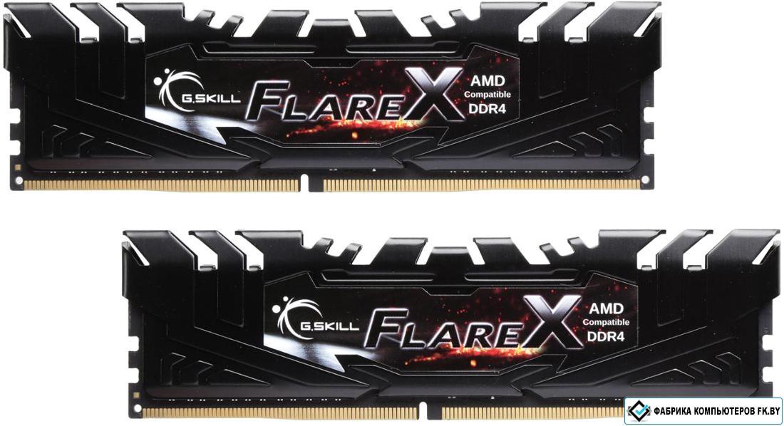 Оперативная память G.Skill Flare X 2x16GB DDR4 PC4-25600 F4-3200C16D-32GFX - фото 1 - id-p188442790