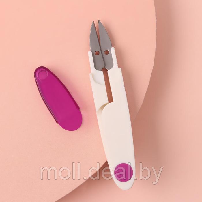 Ножницы для обрезки ниток, с защитным колпачком, 12 см, цвет МИКС - фото 1 - id-p188110352