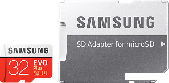 Карта памяти Samsung EVO Plus microSDHC 32GB + адаптер, фото 2