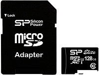 Карта памяти Silicon-Power microSDXC Elite UHS-1 (Class 10) 128GB (SP128GBSTXBU1V10SP)