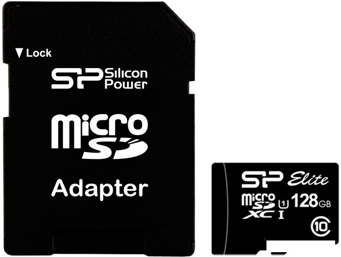 Карта памяти Silicon-Power microSDXC Elite UHS-1 (Class 10) 128GB (SP128GBSTXBU1V10SP) - фото 1 - id-p188444348