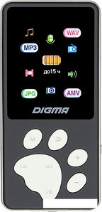 MP3 плеер Digma S4 8GB (серый/серебристый)