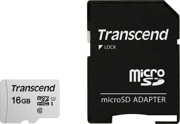 Карта памяти Transcend microSDHC 300S 16GB + адаптер, фото 2