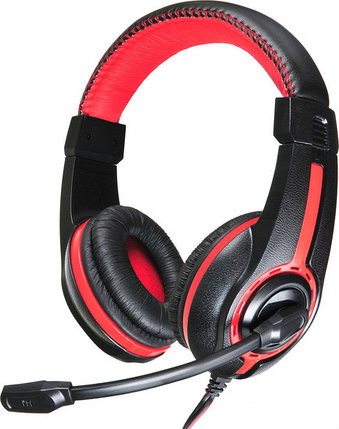Наушники с микрофоном Oklick HS-L200 (черный/красный), фото 2