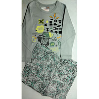 Пижама для мальчика Свiтанак фуфайка+брюки (светло-серый+рассыпной) р-р 98,104-56