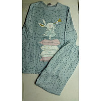 Пижама для девочки Свiтанак фуфайка+брюки (звездный кролик) р-р 110,116-60