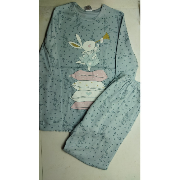 Пижама для девочки Свiтанак фуфайка+брюки (звездный кролик) р-р 110,116-60 - фото 1 - id-p188455583