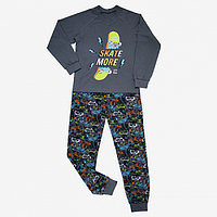 Пижама для мальчика Купалiнка фуфайка+брюки (серый) р-р 146-68