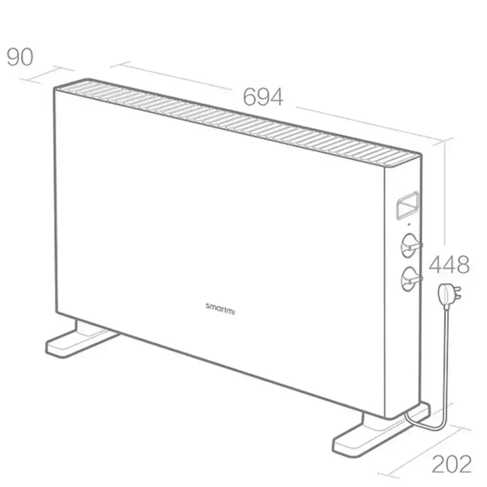 Конвектор SmartMi Convector Heater 1S / DNQ04ZM - фото 4 - id-p188455354