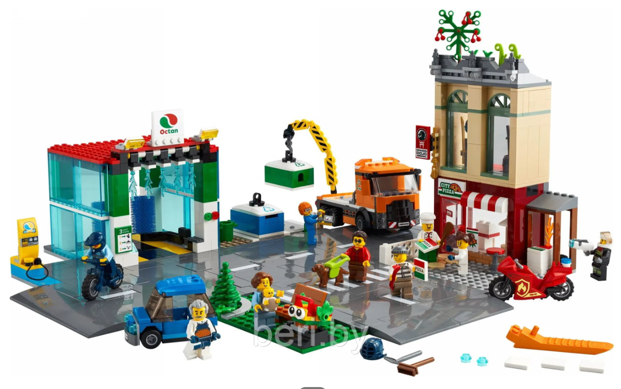 Конструктор Lari City "Центр города", Аналог LEGO City 60292, 842 детали - фото 2 - id-p188385908