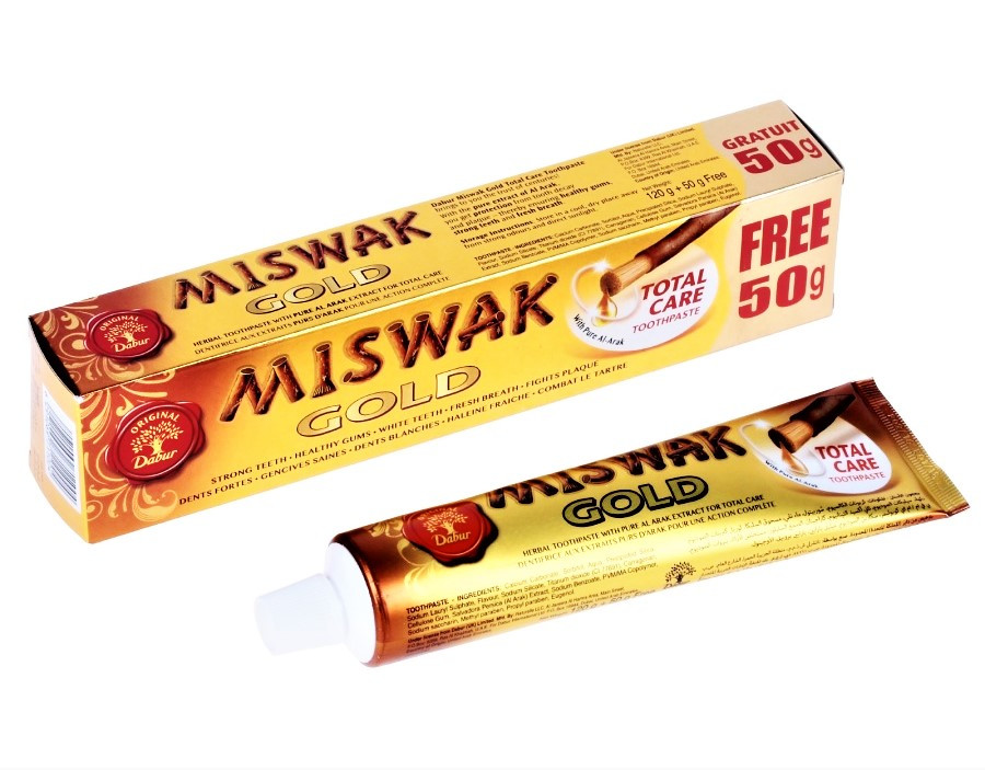 Зубная паста Дабур Мисвак (Dabur Miswak Gold), 170г - травяная антибактериальная