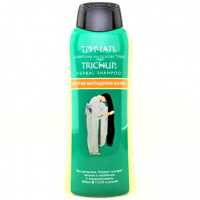 Шампунь Тричуп против выпадения волос с кондиционером Trichup Herbal, 400 мл – 0% SLES, Parabens, Dioxane