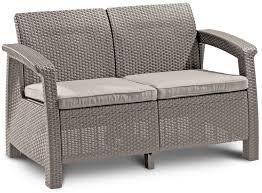 Скамья двухместная CORFU II LOVE SEAT, капучино