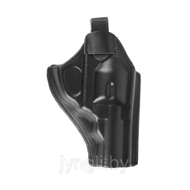 Кобура поясная для револьвера (универсальная, черная, искусственная кожа) - фото 2 - id-p188475299